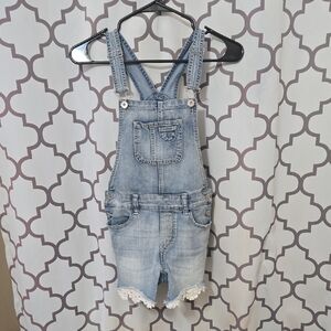 True Craft Denim Kids Overalls with Lace Hem